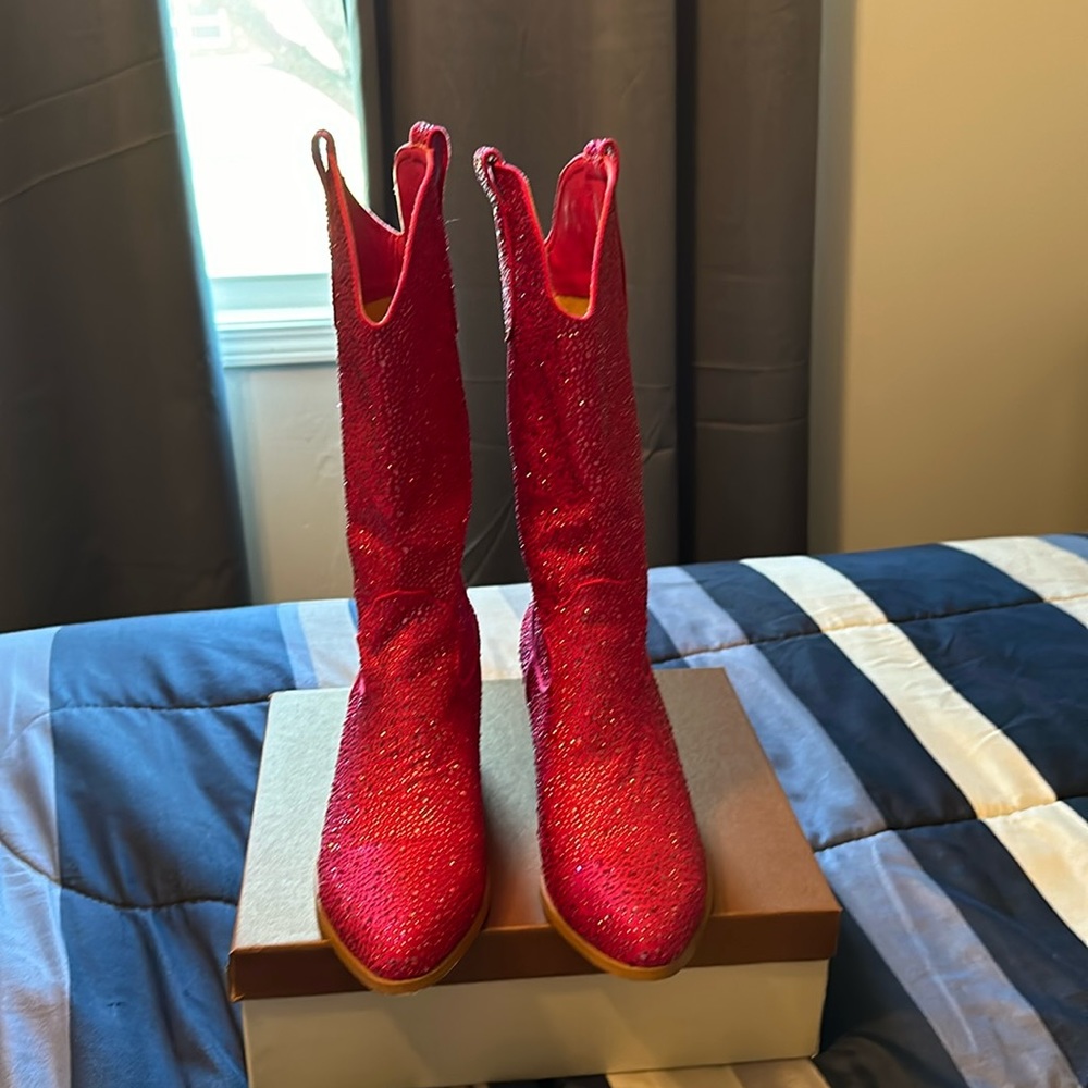 Hot Pink Bedazzled Cowgirl Boots